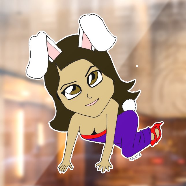 Autocollant Pour Fenêtre chibi bunnygirl (Feuille 2)