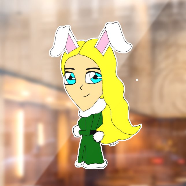 Autocollant Pour Fenêtre chibi bunnygirl (Feuille 2)