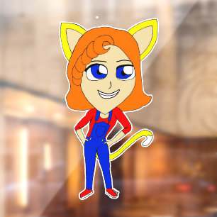 Autocollant Pour Fenêtre chibi catgirl