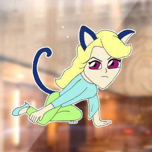 Autocollant Pour Fenêtre chibi catgirl