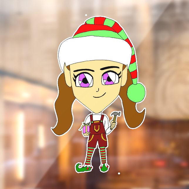 Autocollant Pour Fenêtre chibi elf (Feuille 2)