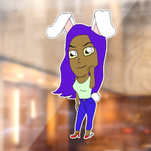 Autocollant Pour Fenêtre Chibi Lapinegirl