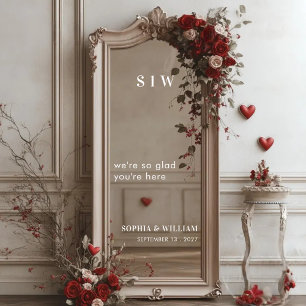 Autocollant Pour Fenêtre Chic Moderne Selfie Miroir Accueil Mariage Decal