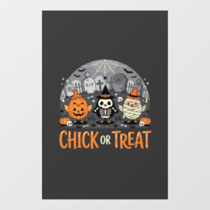 Autocollant Pour Fenêtre Chick or Treat Conception de cimetière d'Halloween