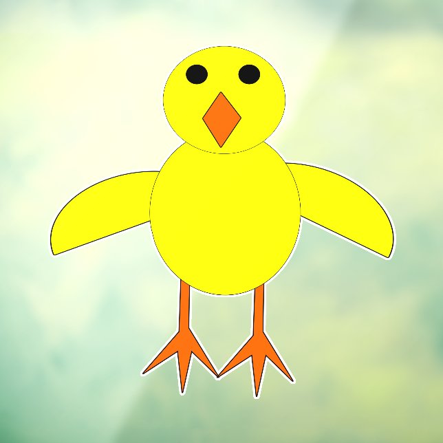 Autocollant Pour Fenêtre Chick Pâques mignon (Feuille 3)