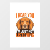 Chien Drôle Je T'entends Tu N'écoutes Pas Vintage