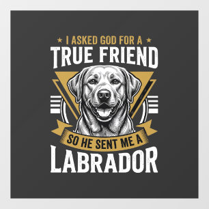 Autocollant Pour Fenêtre Chien Labrador véritable ami