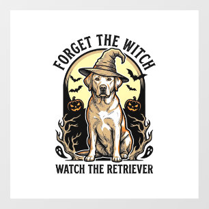 Autocollant Pour Fenêtre Chien sorcière Labrador Halloween vintage Retrieve