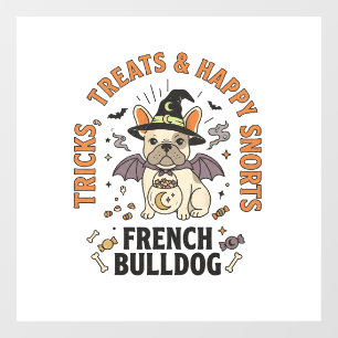 Autocollant Pour Fenêtre Chien Trickster Halloween Bouledogue Français