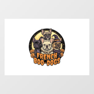 Autocollant Pour Fenêtre Chiens Boo-Français Halloween Design Bouledogue Fr