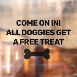 Autocollant Pour Fenêtre Chiens de bienvenue, Chiens sympa