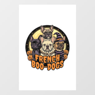 Autocollant Pour Fenêtre Chiens de French Boo Halloween Création Bouledogue