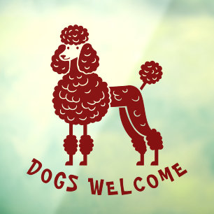Autocollant pour fenêtre Chiens de toutes couleurs