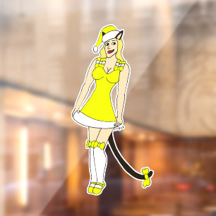 Autocollant Pour Fenêtre Chiffre de Noël jaune
