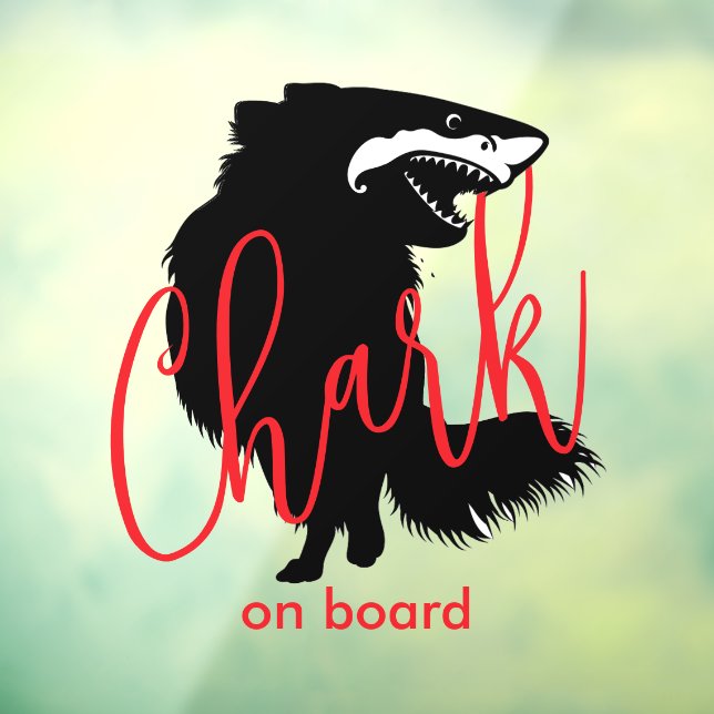 Autocollant Pour Fenêtre Chihuahua + Requin = Chark - Chark à bord (Feuille 3)