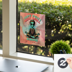 Autocollant Pour Fenêtre Chill, on vient en paix