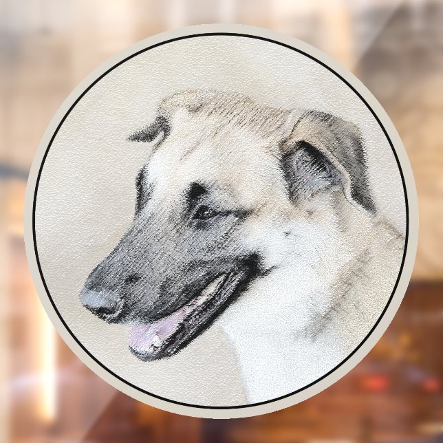 Autocollant Pour Fenêtre Chinook (oreilles d'hélicoptère) Peinture - Chien  (Feuille 2)