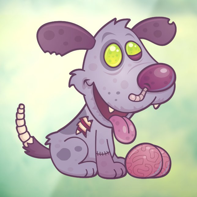 Autocollant Pour Fenêtre Chiot de Zombie (Feuille 3)
