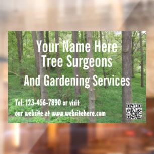 Autocollant Pour Fenêtre Chirurgiens des Arbres / Services de Jardin Person