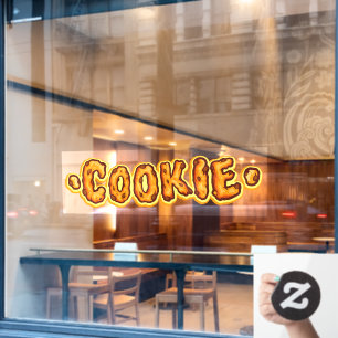 Autocollant Pour Fenêtre Chocolat Chip Cookie Biscuit Bakery