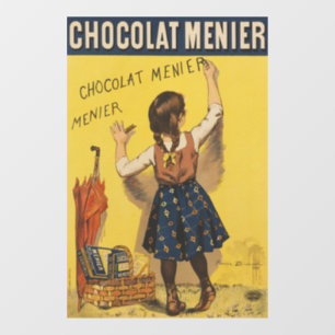 Autocollant Pour Fenêtre Chocolat Menier Petite fille Mur écriture