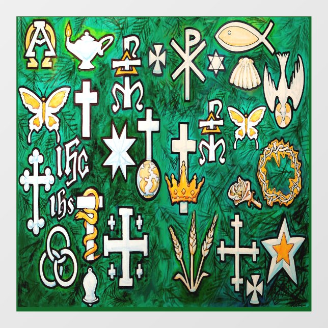 Autocollant Pour Fenêtre Chrismons (Feuille)