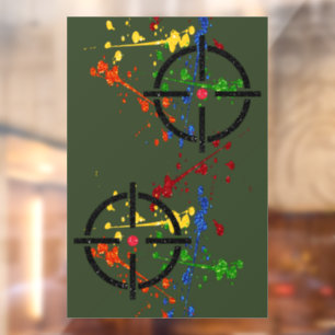 Autocollant Pour Fenêtre Cibles de la parties scintillant de bal de peintur