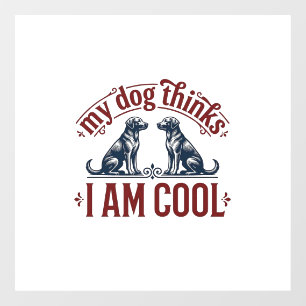 Autocollant Pour Fenêtre Citation de chien drôle Gravure vintage Design de