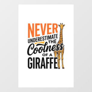 Autocollant Pour Fenêtre Citation de girafe drôle design vintage vecteur T-