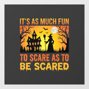 Autocollant Pour Fenêtre Citation de sorcière de maison hantée Halloween