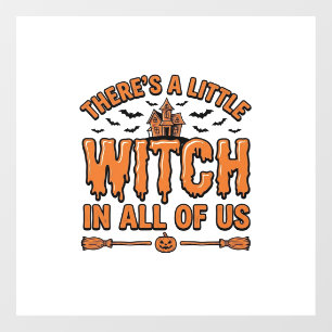Autocollant Pour Fenêtre Citation de sorcière d'Halloween Design vectoriel