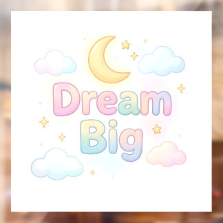 Autocollant Pour Fenêtre Citation fantaisiste pastel doux sur fond blanc