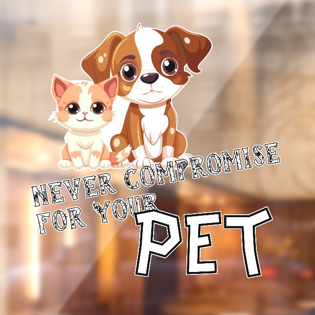 Autocollant Pour Fenêtre Citation promotionnelle pour l'entreprise animale (Feuille 2)