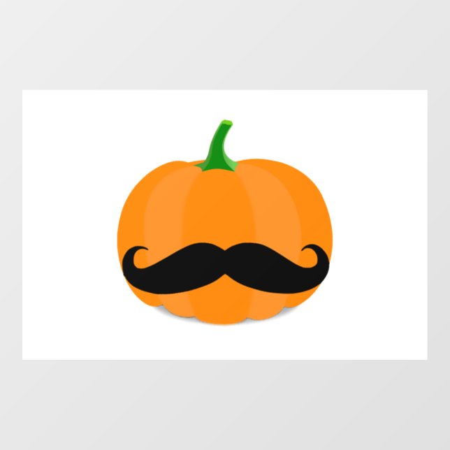 Autocollant Pour Fenêtre citrouille d'Halloween avec barbe (Feuille)