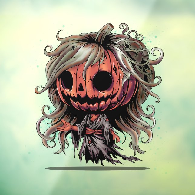 Autocollant Pour Fenêtre Citrouille d'Halloween Ghoul (Feuille 3)