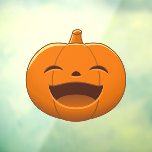 Autocollant Pour Fenêtre Citrouille d'Halloween riante