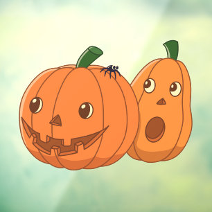 Autocollant Pour Fenêtre Citrouilles d'Halloween assorties