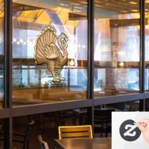 Autocollant Pour Fenêtre Clair de fenêtre de Thanksgiving Turkey