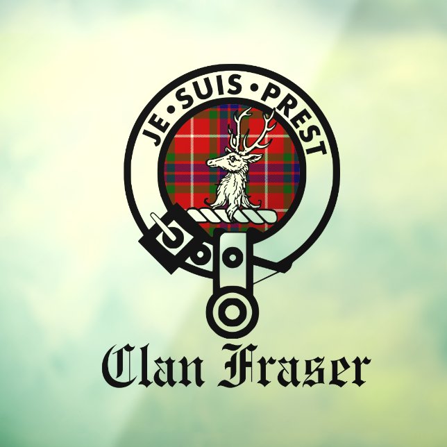 Autocollant Pour Fenêtre Clan Fraser Crest Badge Coupe Fenêtre Clan (Feuille 3)