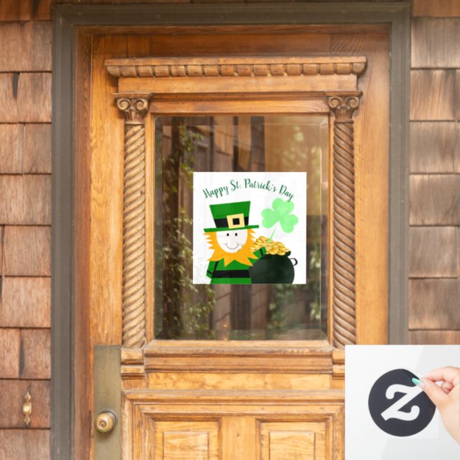 Autocollant Pour Fenêtre Classique de la Saint-Patrick  (Porte d'accueil)