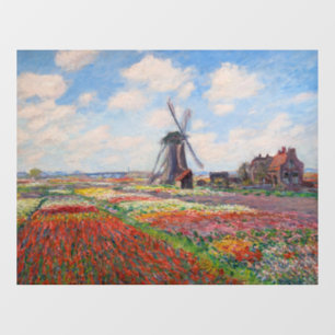 Autocollant Pour Fenêtre Claude Monet - Champ de Tulipes en Hollande