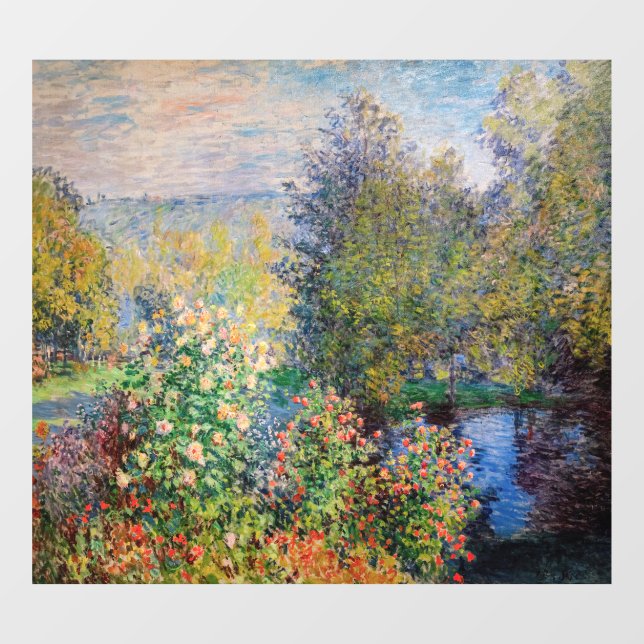 Autocollant Pour Fenêtre Claude Monet - Coin du jardin à Montgeron (Feuille)