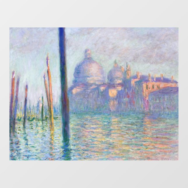 Autocollant Pour Fenêtre Claude Monet - Grand Canal, Venise (Feuille)