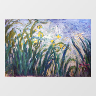 Autocollant Pour Fenêtre Claude Monet - Iris jaunes et violets