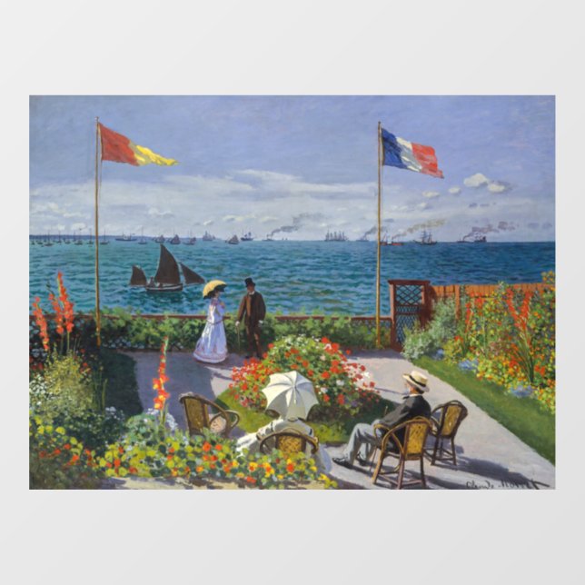 Autocollant Pour Fenêtre Claude Monet - Jardin de Sainte-Adresse (Feuille)