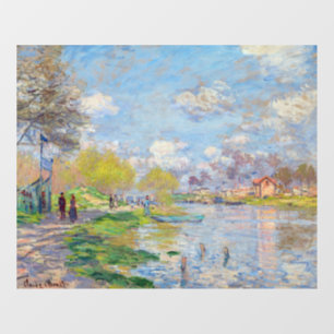 Autocollant Pour Fenêtre Claude Monet - Le Printemps au bord de la Seine