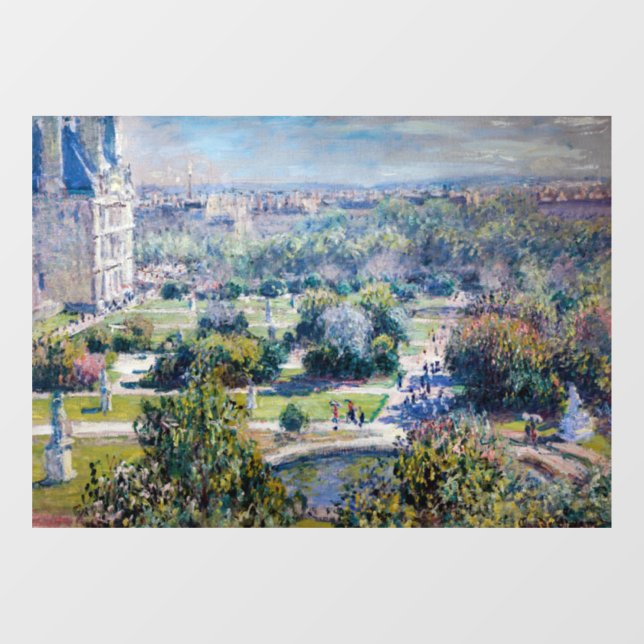 Autocollant Pour Fenêtre Claude Monet - Les Jardins des Tuileries (Feuille)
