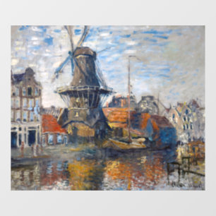 Autocollant Pour Fenêtre Claude Monet - Moulin à vent, Amsterdam 