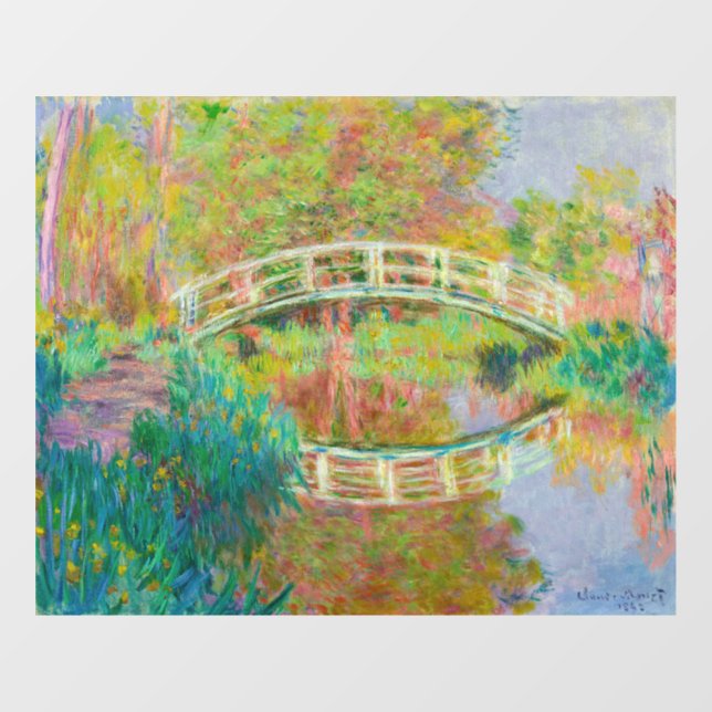 Autocollant Pour Fenêtre Claude Monet - Pont Japonais, Giverny (Feuille)