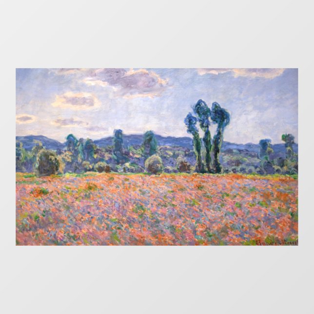 Autocollant Pour Fenêtre Claude Monet - Poppy Field 1890 (Giverny) (Feuille)